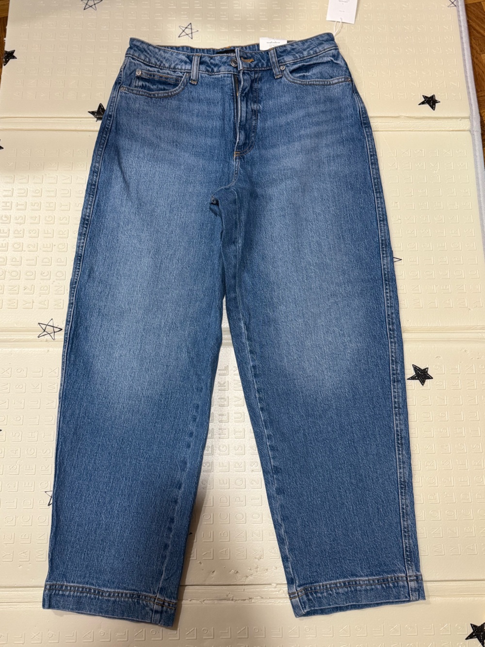 Straight-Leg High-Rise Jeans in Blue